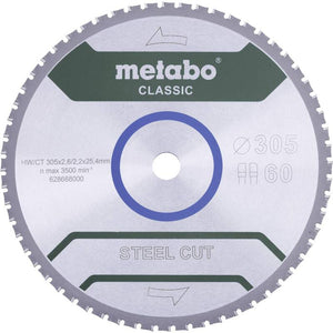 B-Ware Metabo Kreissägeblatt STEEL CUT CLASSIC 305mm 60 Zähne 25.4mm 2.2mm 1 Stück