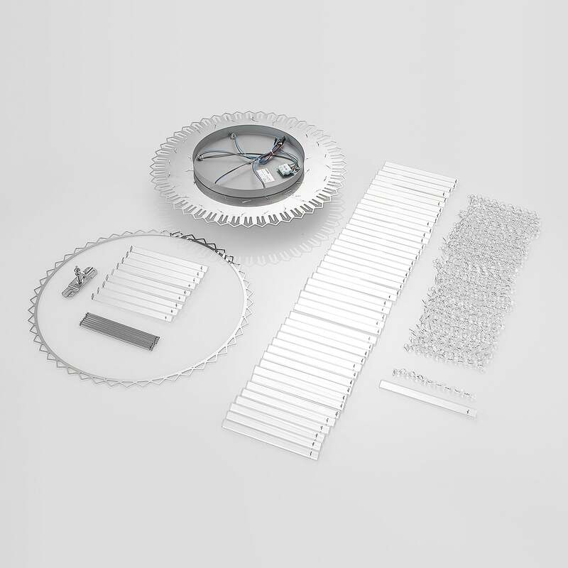 Lucande Deckenleuchte Limana LED Lampe Leuchte dimmbar chrom Ø50cm 6-flammig - 4251911700725