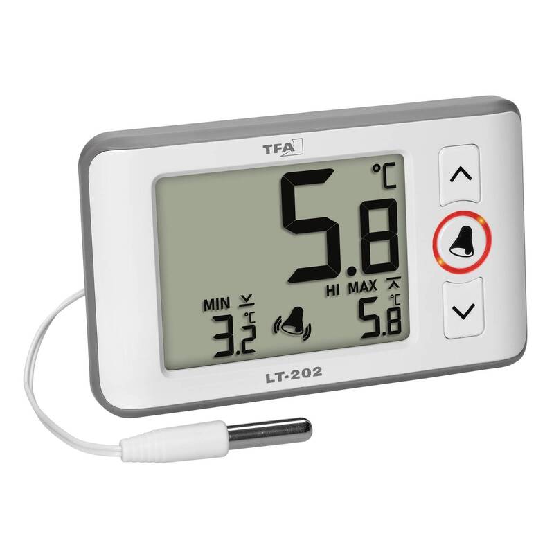 TFA Dostmann Thermometer Temperaturmessgerät Kabelfühler LT 202 digital weiß 78g - 4009816040367