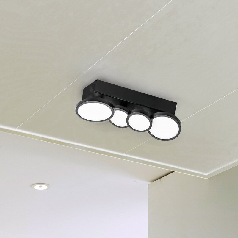 LIGHTME Deckenleuchte Deckenlampe LED Aqua GU10 schwarz Lampen austauschbar964 - 4020856856596