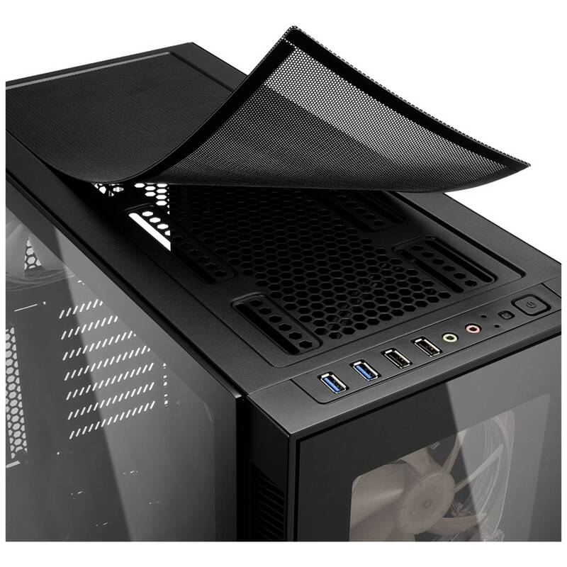 Sharkoon TG5 PRO RGB Midi-Tower PC-Gehäuse ATX mit Fenster und 4 Lüftern - 4044951029105