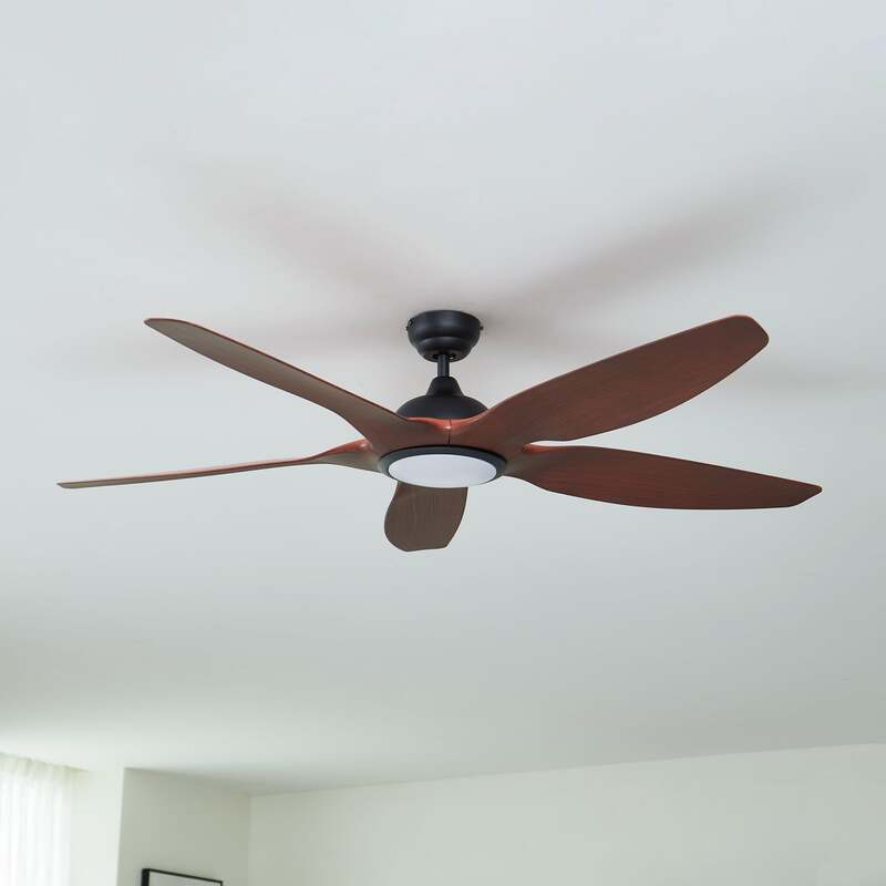 Lucande Deckenventilator Omendo LED Ventilator schwarz CCT dimmbar 152cm 33cm - 4251911780024
