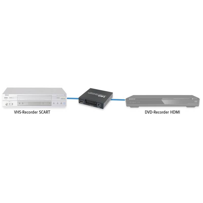 SPEAKA SCART HDMI Konverter 1920x1080 mit Umschalter AV Adapter - 4016138793369