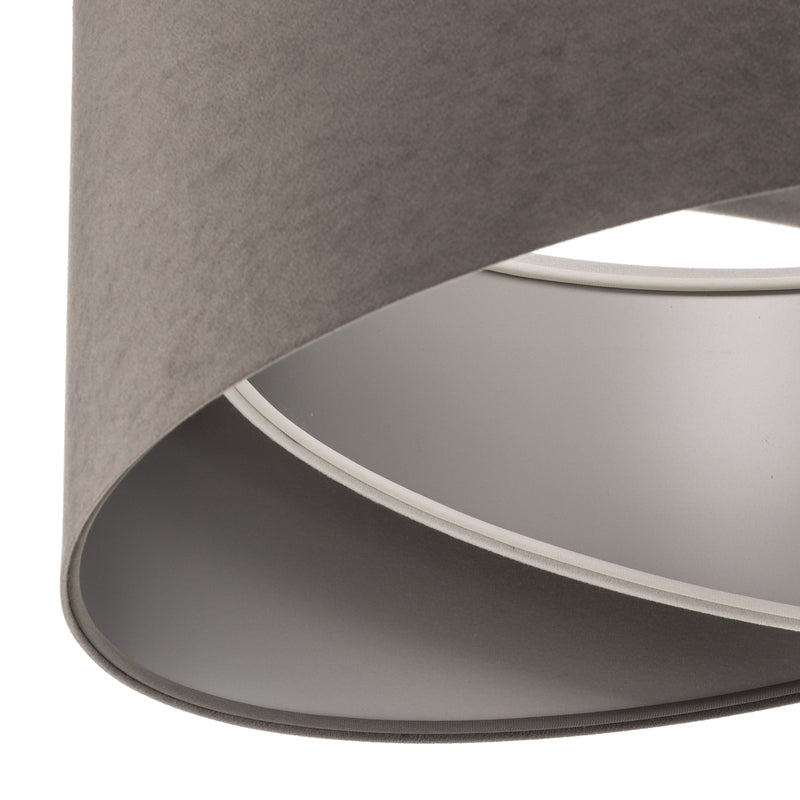 Maco Design Pendellampe Vivien grau/weiß/silber 25cm dimmbar handgefertigt - 5906742041811