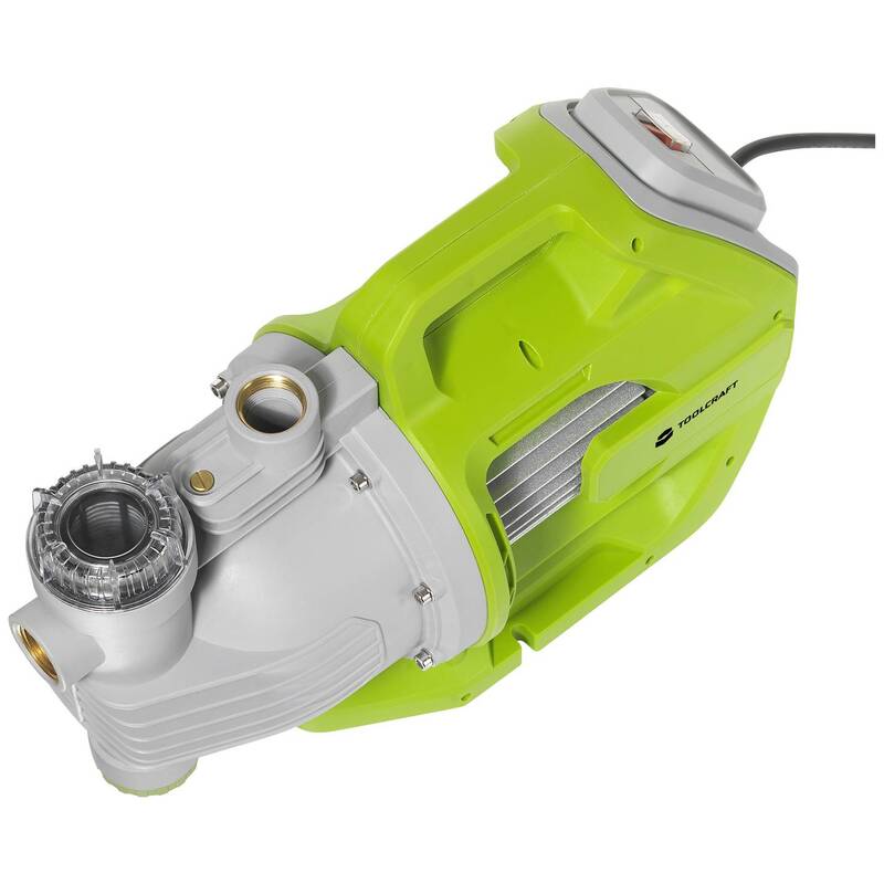 Toolcraft Gartenpumpe 7000l/h 53m Förderhöhe Handpumpe Bewässerungssystem 230V - 4064161310121