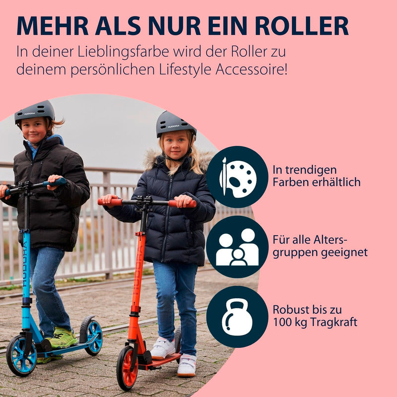 HUDORA Scooter Up 200 rot höhenverstellbar für Kinder und Erwachsene bis 100 kg - 4005998144572