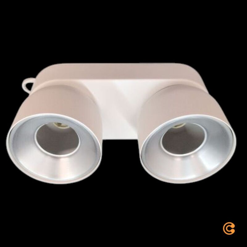 Nordlux Downlight Pitcher GU10 2-flammig Metall weiß dimmbar 24 cm - 5704924016196