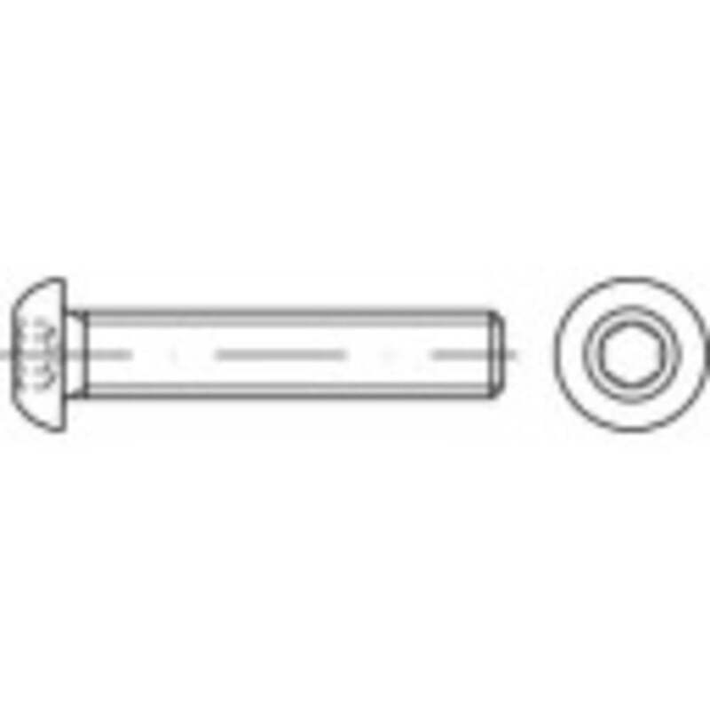 TOOLCRAFT 148155 Linsenschrauben M5 14mm Innensechskant Stahl verzinkt 500 St - 4053199280995