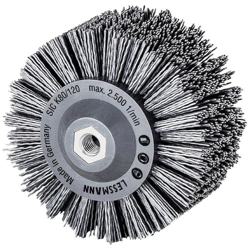 Lessmann Rundbürste Bürste Siliciumcarbid Schleifborste Holzoberfläche M14 140mm - 4017359347034