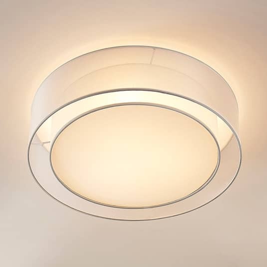 Lindby Stoff-Deckenlampe Amon Deckenlampe Deckenlicht LED  3-flmg dimmbar weiß - 4251096548990