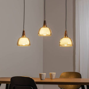 B-Ware Lucea Hängeleuchte Pendelleuchte Ermo Glas Messing Linear Länge 81 cm E27 LED