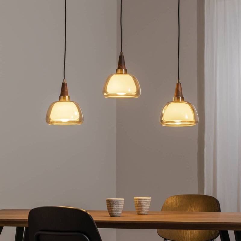 Lucea Hängeleuchte Pendelleuchte Ermo Glas Messing Linear Länge 81 cm E27 LED - 8698525682454