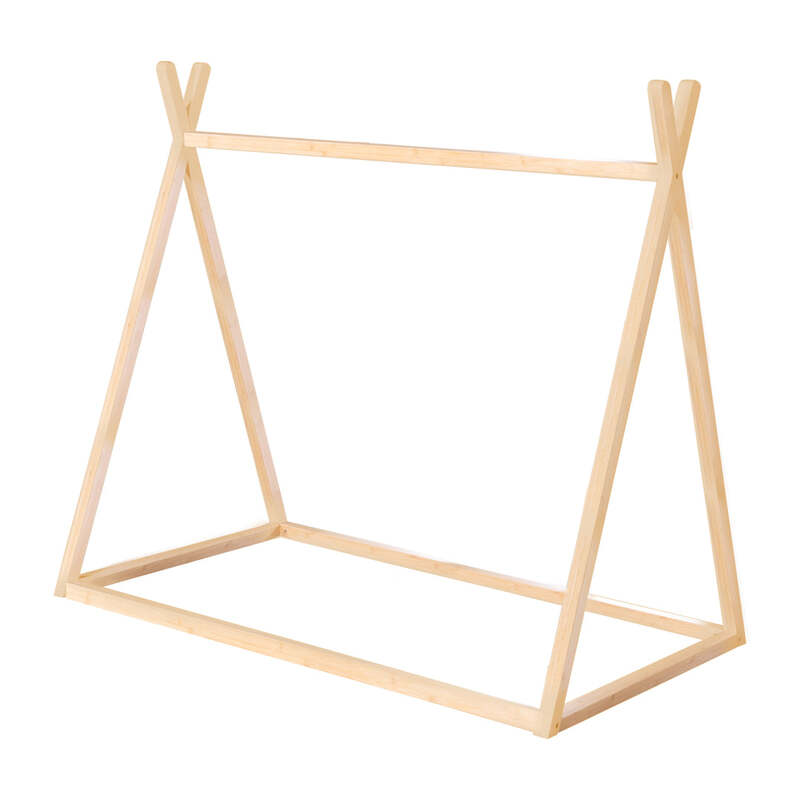 Roba Tipilounge Kinderbett Zeltbett Montessori Bambusholz 70 x 140 cm Natur - 4005317340500