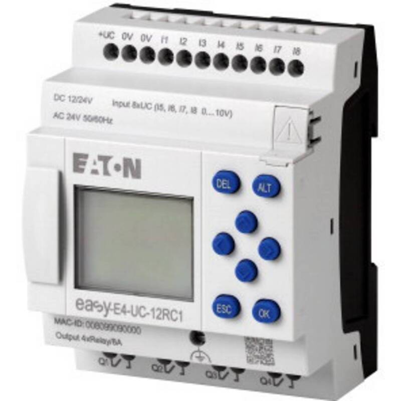 Eaton EASY-E4-UC-12RC1 Steuerrelais 12/24V 4 analoge 8 digitale Eingänge - 4015081939480
