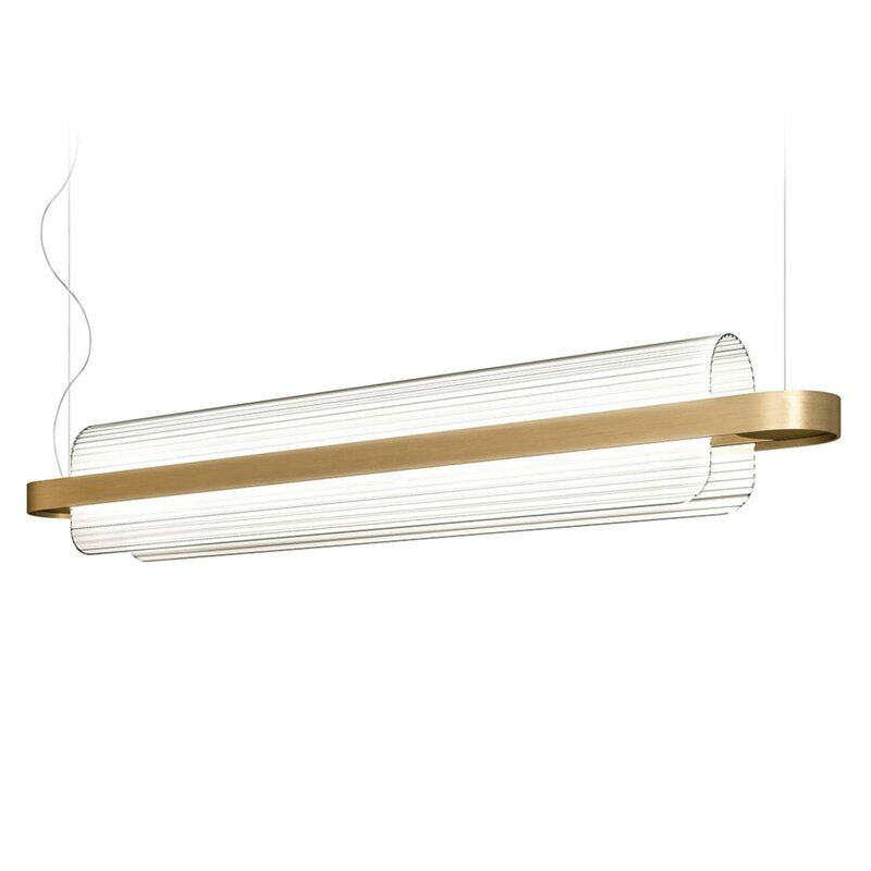 Kundalini Pendelleuchte Hängelampe LED messing weiß Glas dimmbar warmweiß modern - 8015086002765