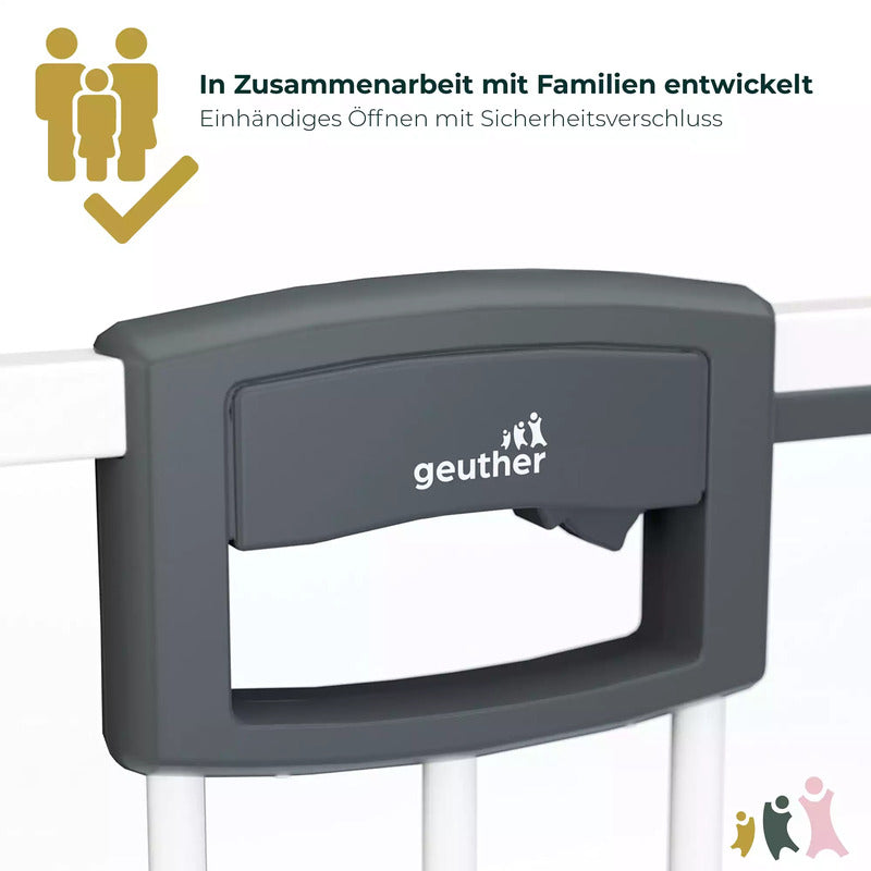 Geuther Treppengitter 4793+ WE Easylock Schutzgitter Treppenschutzgitter weiß - 4010221082743