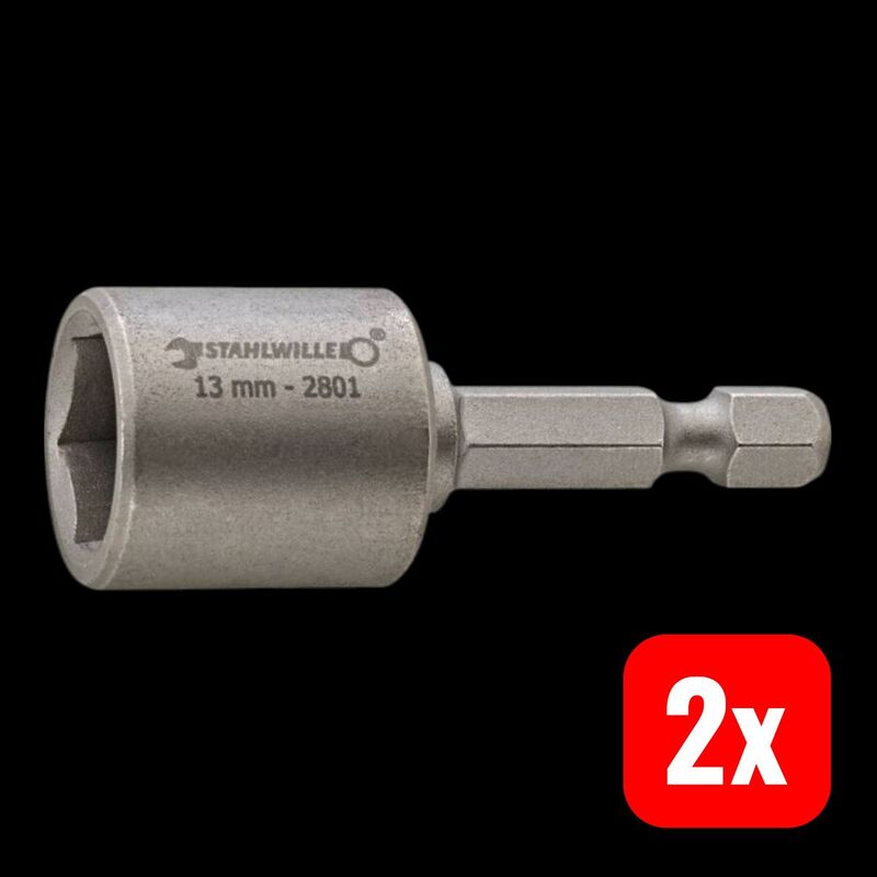 Stahlwille Steckschlüsseleinsatz Sechskant 2801N/7 mit Dauermagnet 23g - 4018754251773