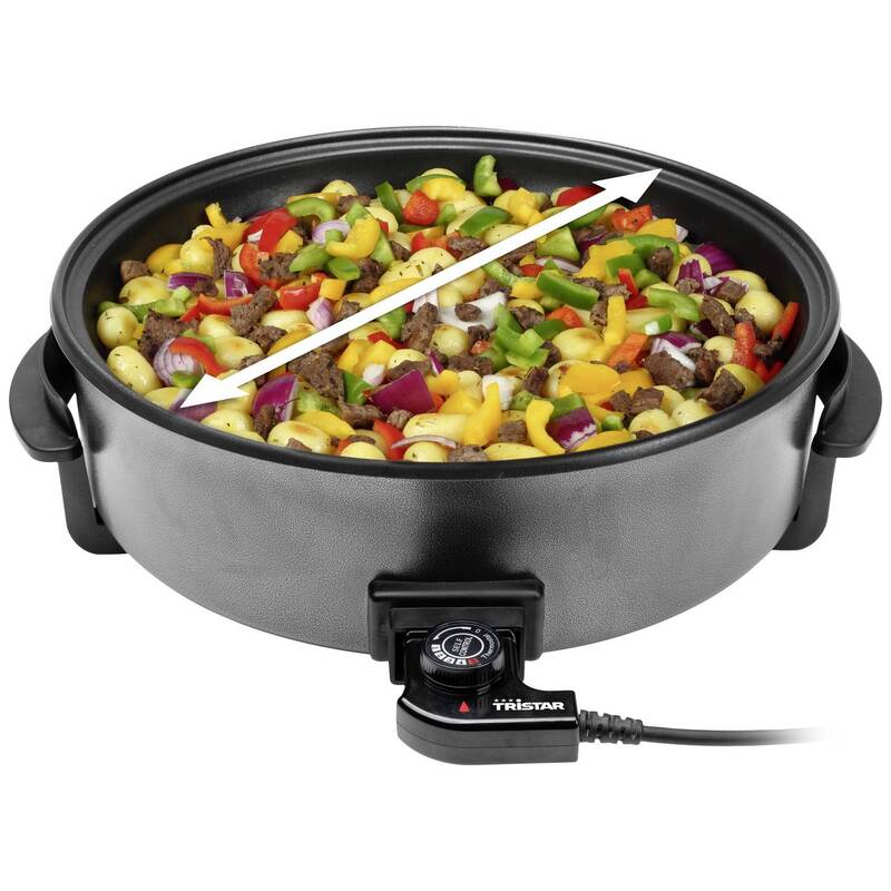 Tristar Multifunktionspfanne PZ-9145 Elektropfanne 1500W Schwarz 40cm 7,5l - 8713016087027