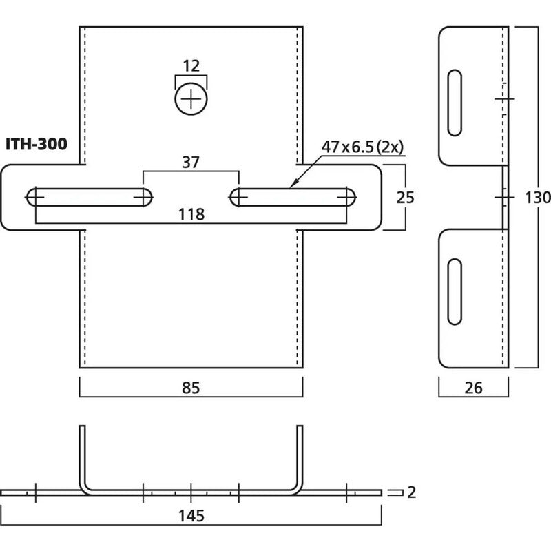 Monacor Masthalterungsset Edelstahl 100kg für ELA Lautsprecher Ø300mm stabil - 4007754247916