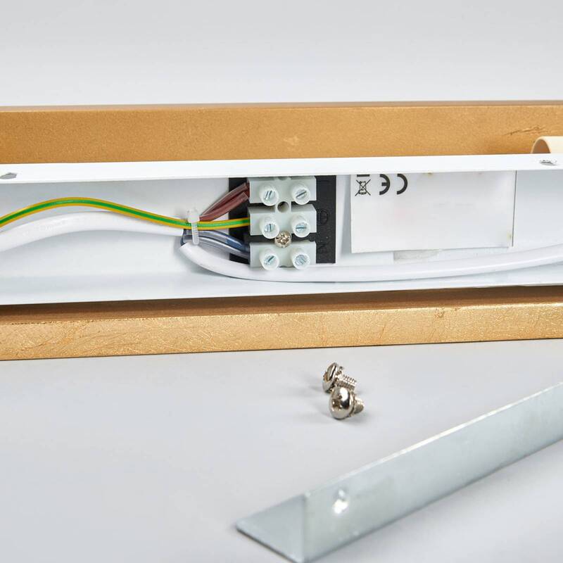 Lindby Gips-Wandleuchte Emina Wandlampe Lampe Flurleuchte 2-flammig E14 Gold - 4251096525892