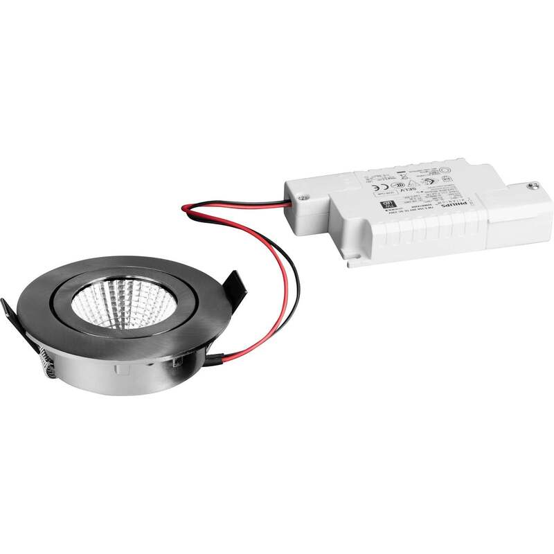 Brumberg Einbaustrahler Set Deckenspot LED Leuchte dimmbar Nickel Schnellmontage - 4251433916727