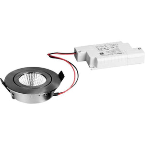 B-Ware Brumberg Einbaustrahler Set Deckenspot LED Leuchte dimmbar Nickel Schnellmontage
