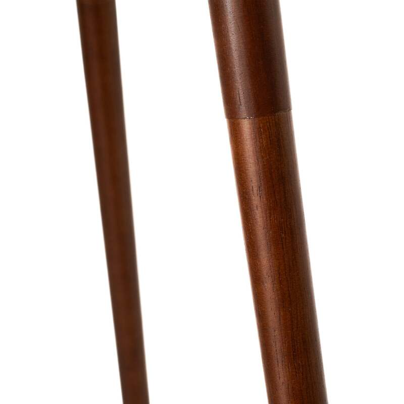 Lindby Stehleuchte Charlia 150 cm weiß Walnussholz E27 15 W mit Schalter - 4255830903090