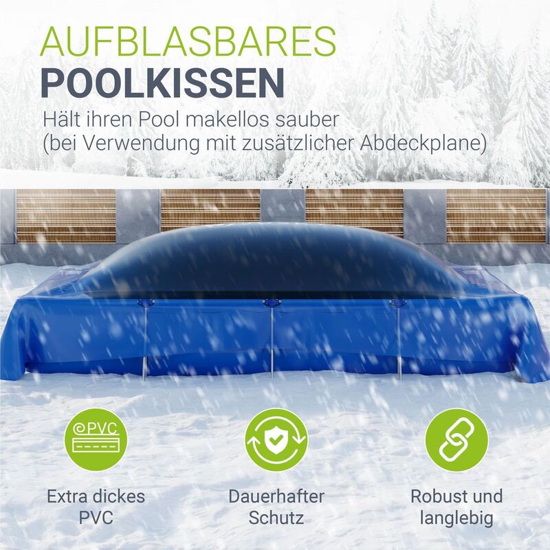 Aufblasbares Poolkissen Luftkissen für Pool und Whirlpool winterfest Schutz - 4262437182971