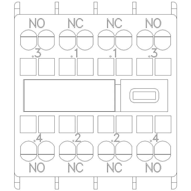 Siemens Hilfsschalterblock 2S+2Ö Schaltgerät Hilfsschalter Aufsteckbar Federzug - 4011209892996