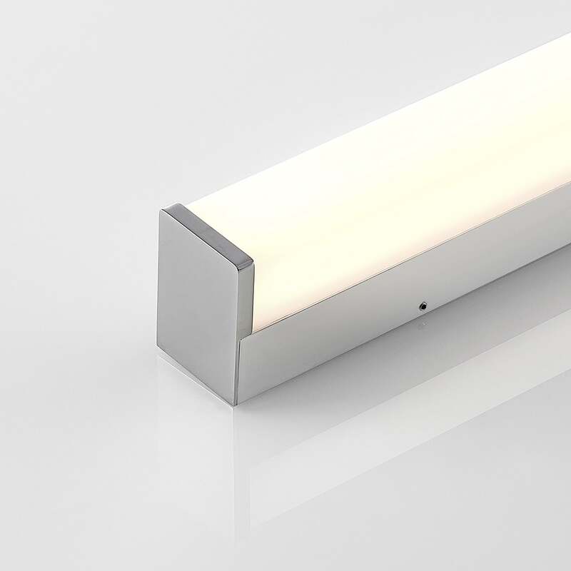 Lindby Wandleuchte Klea LED Lampe Badezimmerlampe chrom 120cm IP44 weiß 3000K - 4251096580525