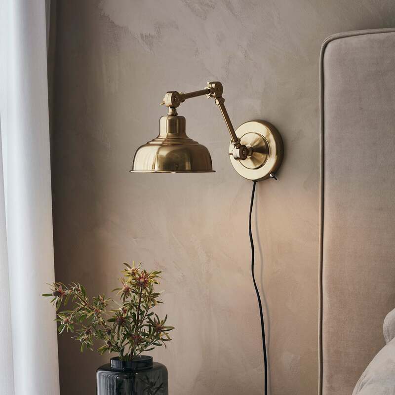 Markslöjd Wandleuchte Grimstad LED Wandlampe Eisen messingfarben antik dimmbar - 7330024599260