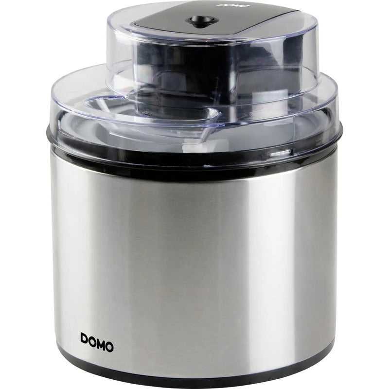 DOMO Eismaschine 2l Edelstahl Eisbereiter Eismaschine für leckeres Eis schnell - 5411397176691