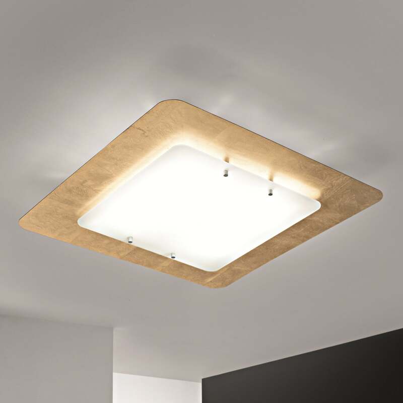 Selène Deckenleuchte Pop-Up mit Blattgold-Rahmen 32 x 32 cm Deckenlampe Lampe - 8023761109173
