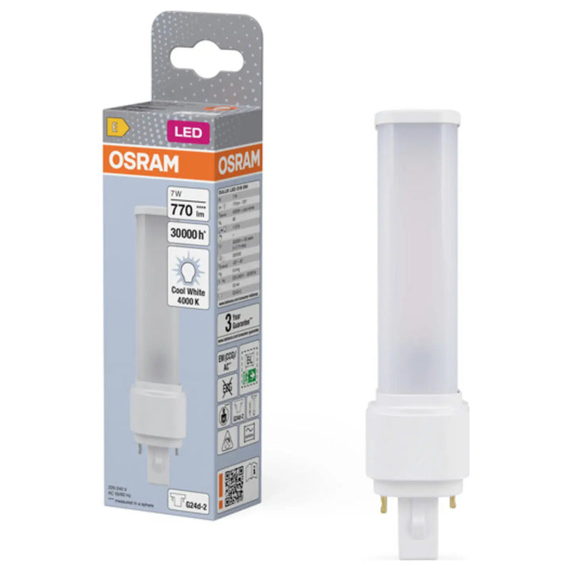 OSRAM LED Leuchtmittel Lampe Ersatz Neutralweiß G24d 2 Stiftsockel 7 W 4000 K - 4058075558502