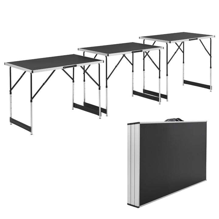 Alu Klapptisch 3er Set Camping Tisch höhenverstellbar klappbar 100x60cm flexibel - 4260565527282