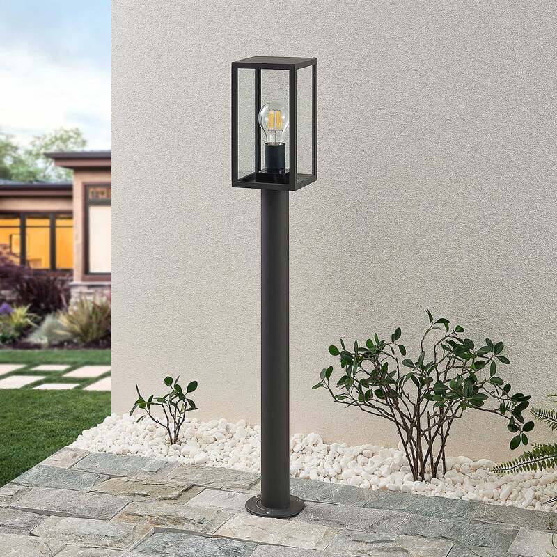 Lindby Wegeleuchte Filimon LED Gartenlampe Pollerleuchte dimmbar anthrazit 80cm - 4251096575897