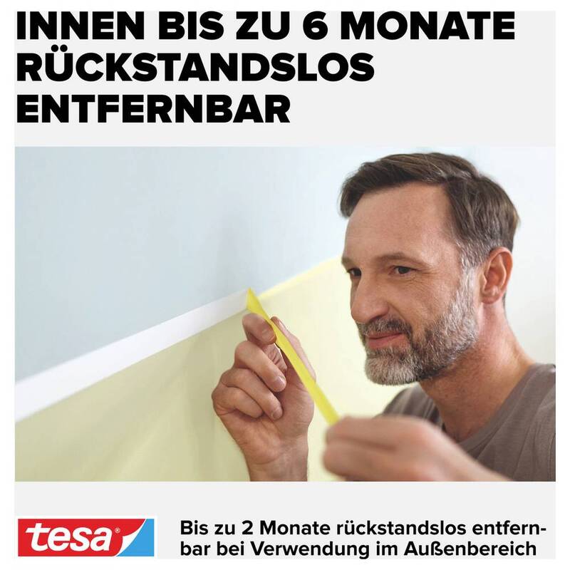 tesa Kreppband Malerband Präzision Indoor Gelb Abdeckband 25 mm x 25 m 30 STÜCK - 4042448150059