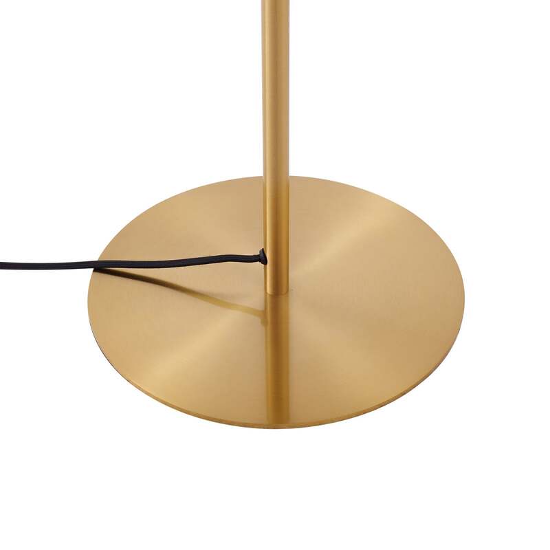 Lindby Stehleuchte Lelia amber Glas Metall 150 cm elegant und modern - 4251911798692