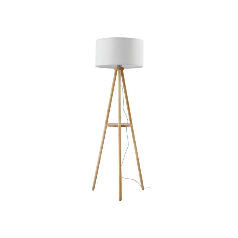 Lindby Stehleuchte Adamio Stehlampe Standleuchte Leuchte weiß Stoff Ø 45,5 cm - 4251911792201