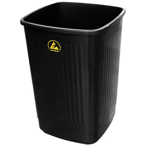 B-Ware BJZ A-34058 ESD Papierkorb Abfallbehälter Mülleimer 50l Kunststoff Schwarz 1 St