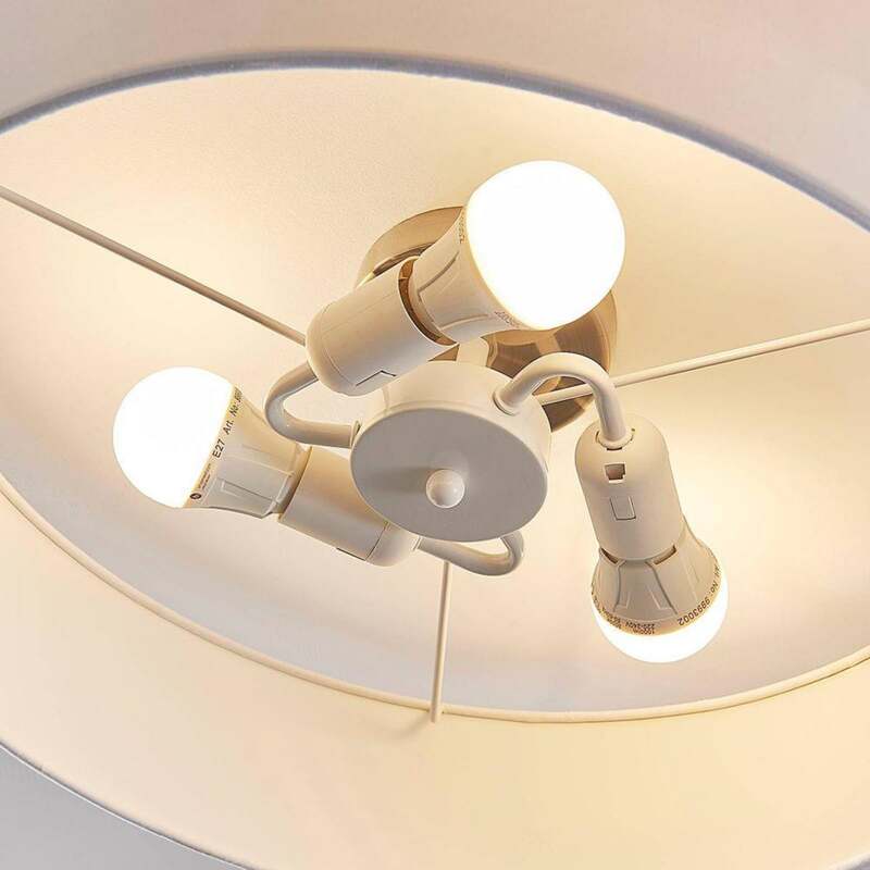 Lindby Deckenlampe Sebatin Hängelampe Lampe Leuchte mit E27-LED Ø 50 cm weiß - 4251096503074