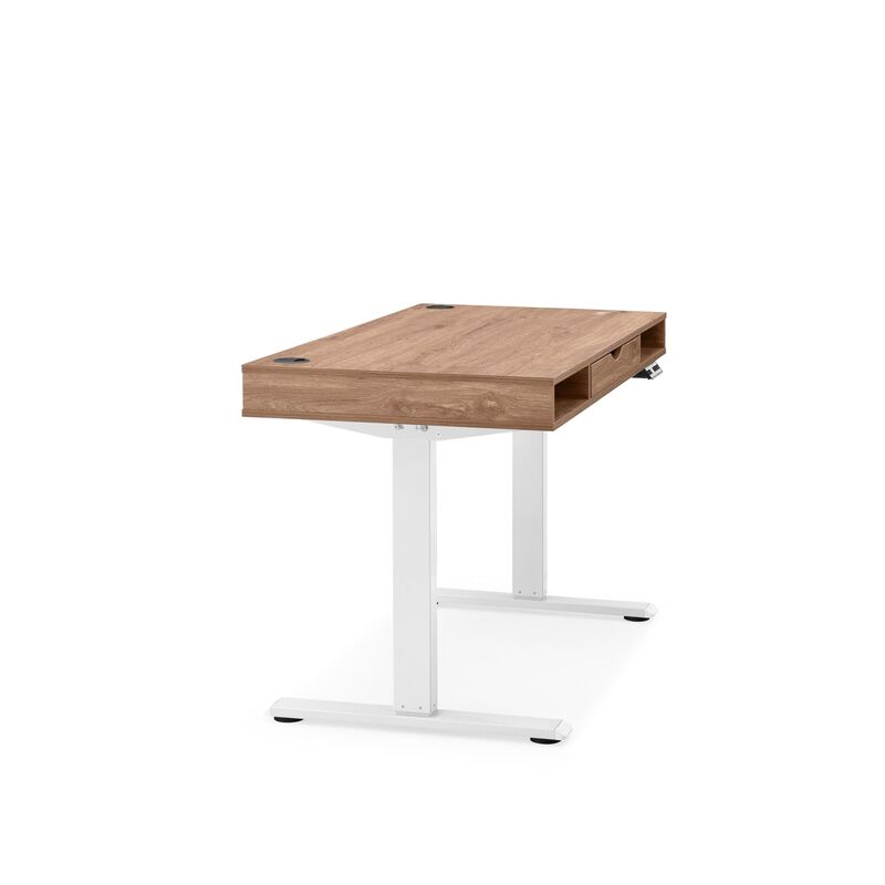 hjh OFFICE Schreibtisch Tisch elektrisch verstellbar Eiche Weiß Worktime Style - 4064323108160