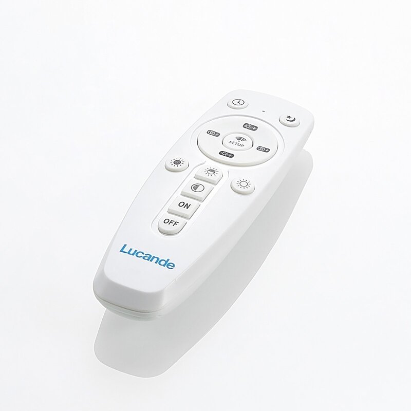 Lucande Deckenleuchte Deckenlampe LED Enesa Silber rund Fernbedienung dimmbar - 4251096596564