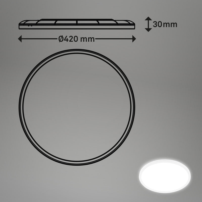 Briloner Deckenleuchte Move LED Lampe Leuchte mit Bewegungsmelder IP44 weiß - 4002707460381
