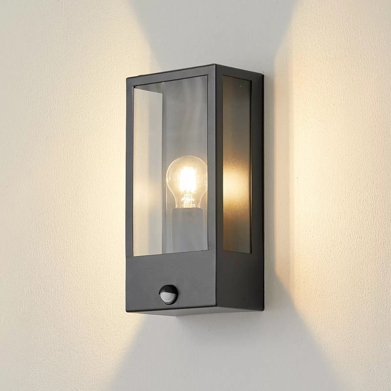 Lindby Außenwandleuchte Ilana LED Gartenlampe mit Bewegungsmelder schwarz IP44 - 4251911772746