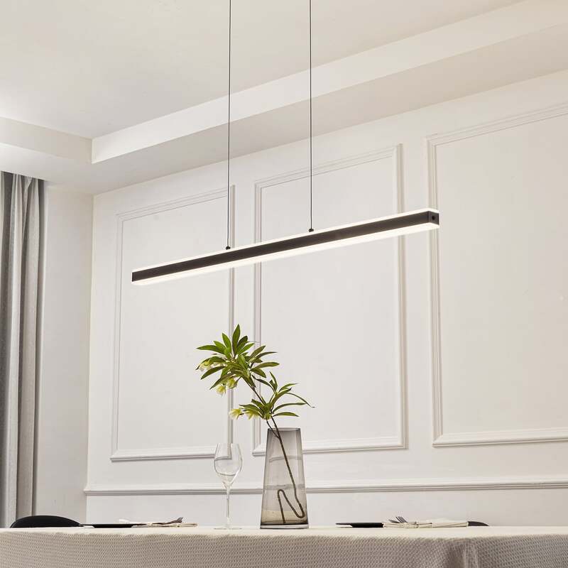 Lucande LED-Hängeleuchte Pendolo 120 cm schwarz dimmbar höhenverstellbar - 4251911791686