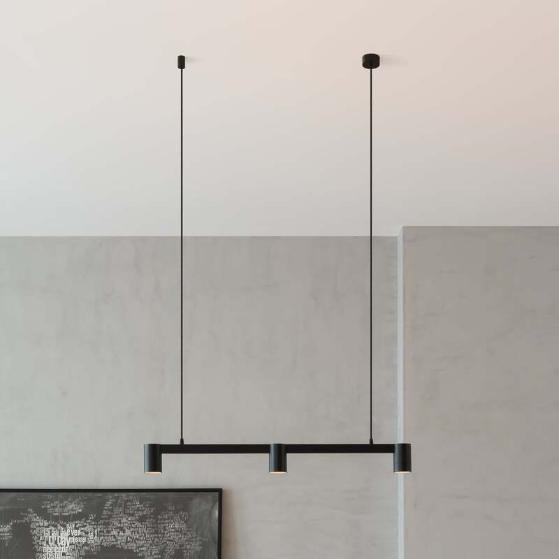 Arcchio Brinja Hängeleuchte Hängelampe Deckenlampe Leuchte schwarz 3fl länglich - 4251911759891