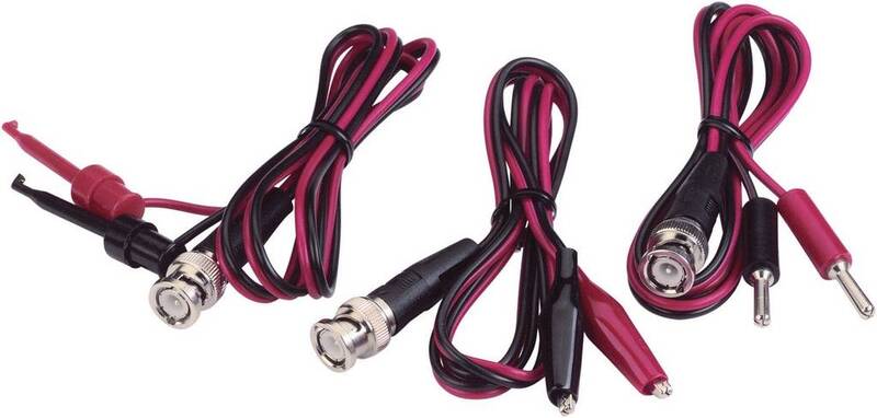 VOLTCRAFT BNC Messleitungs Set Prüfkabel Prüfleitung Prüfspitze 80cm Schwarz Rot - 4016138523553