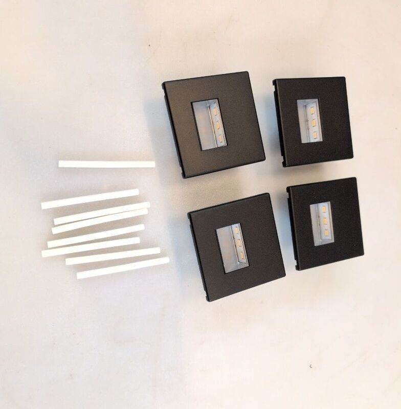 Paulmann LED-Wandeinbauleuchte Einbaustrahler 4er Set schwarz matt 2700K 100° - 4000870413081