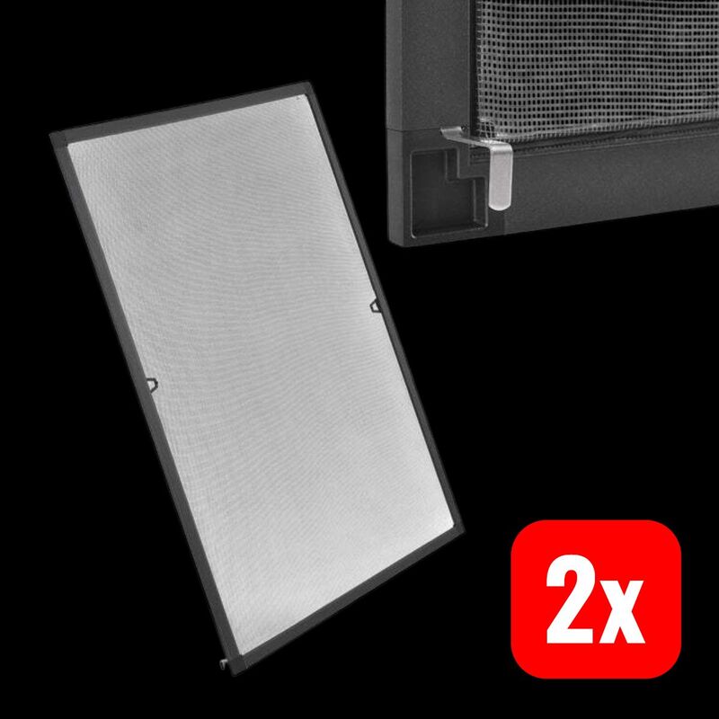 Fliegengitter Fenster Insektenschutz Aluminiumrahmen anthrazit 100x120cm robust - 4260565521495